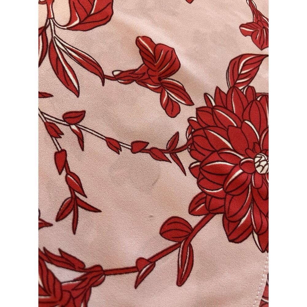 Cabi Medium Pink Floral Print Adore Peplum Tank Cami Adjustable Straps #5533 - Picture 9 of 9